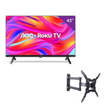 AOC 43 Pulgadas ROKU TV + SOPORTE DE TV